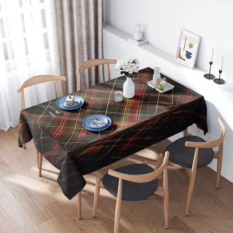 Plaid Pattern Tablecloth Modern Kitchen Dining Decoration for Home Decor H251211
