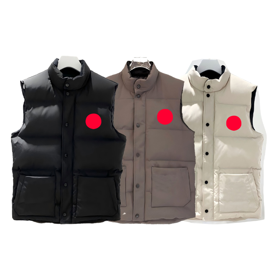 Gilet mens puffer vest designer vest canadian Parkas gilet jacket body warmer luxury down vest embroidery badge feather filled material coat graphite couple coat