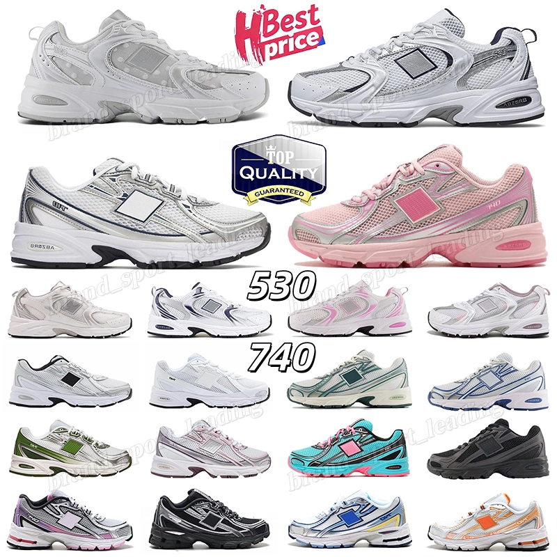 Designer 530 740 Shoes White Silver Navy Women Outdoor Casual Walk Sports Running Men Breathable Mesh Trainers Unisex Zapatos Leisure Green Black White Sneakers