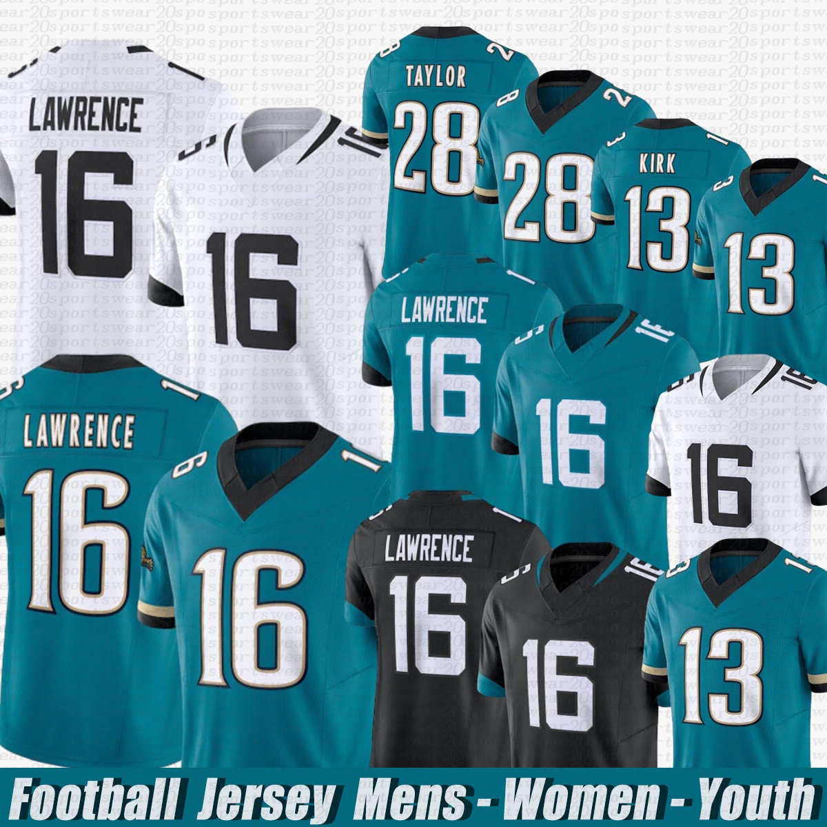 Jacksonville Football Jerseys Jaguarss jersey Trevor Lawrence Brian Thomas Jr. Travis Hunter Josh Hines-Allen Travon Walker Travis Etienne Jr. Football Jerseys