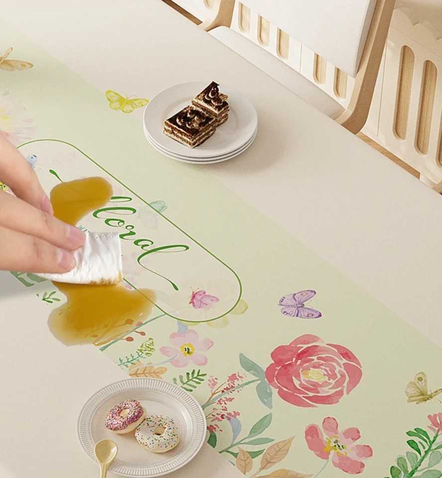 Oval dining tablecloth washable waterproof oil-proof heat-resistant new luxury table cover for living room tea table H251211