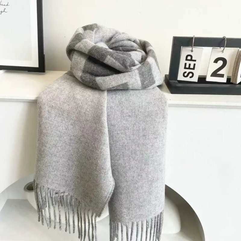 New cashmere scarf letter scarf autumn and winter Nordic style woven gift tassel five color scarf shawl Y251211