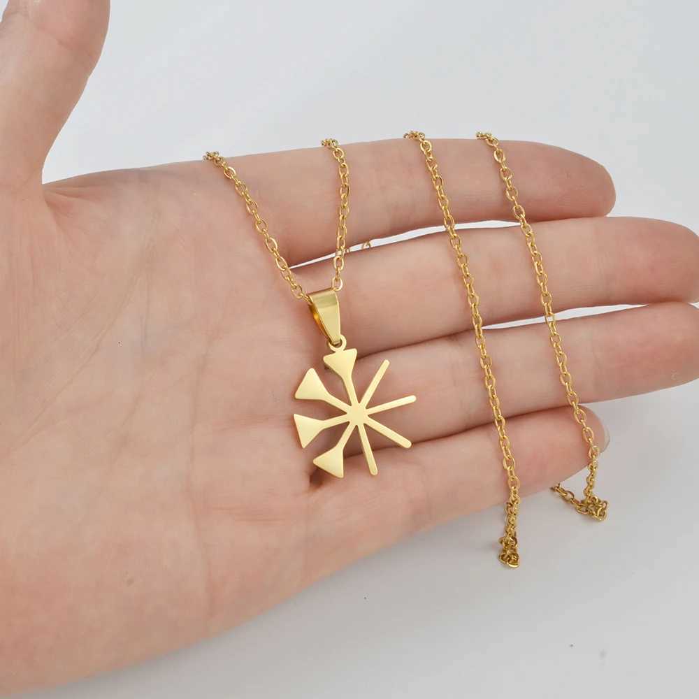 Anniyo Yezidi Lalish Peacock Pendant Necklaces stainless steel Yazidis Jewelry 001562 M251211