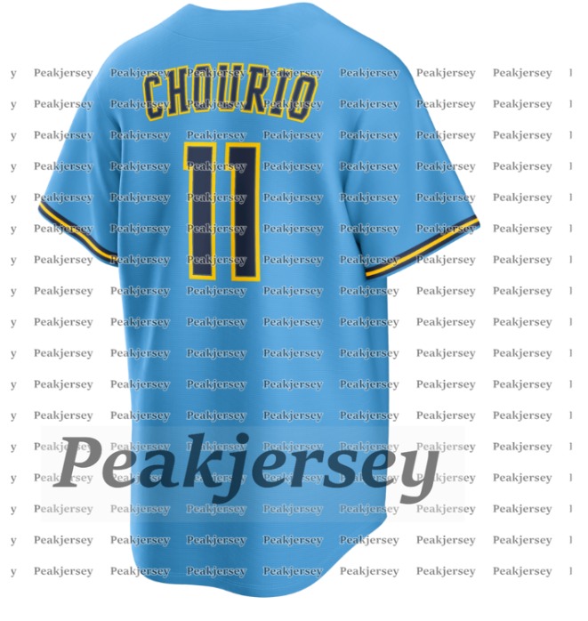 Custom Christian Yelich Men Women Youth Baseball 11 Jackson Chourio 10 Sal Frelick Willy Adames Luis Urias Contreras Rowdy Corbin Burnes Yount Jersey