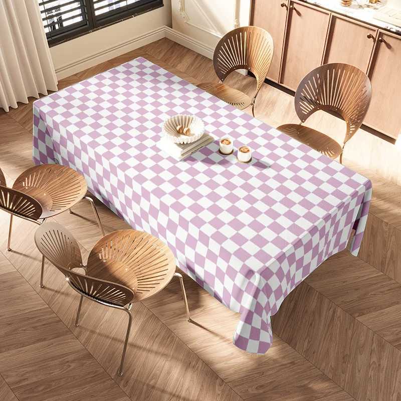 Tablecloth Checkerboard Pattern Kitchen Dining Table Cover Washable Modern Decorative Table Linens Home Decor H251211