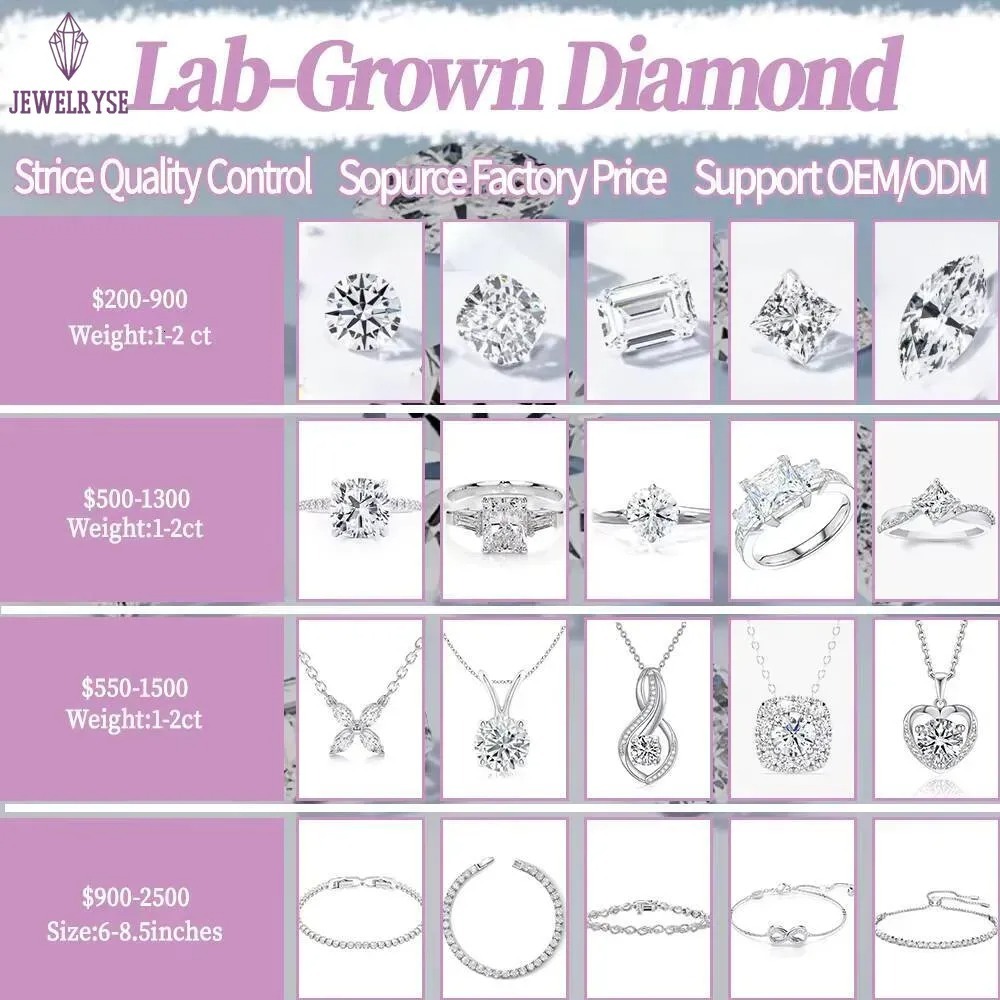 Fine Jewelry Diamonds Earrings VVS Lab Grown Diamond IGI Iced Out Cluster 925 Silver Stud Earrings