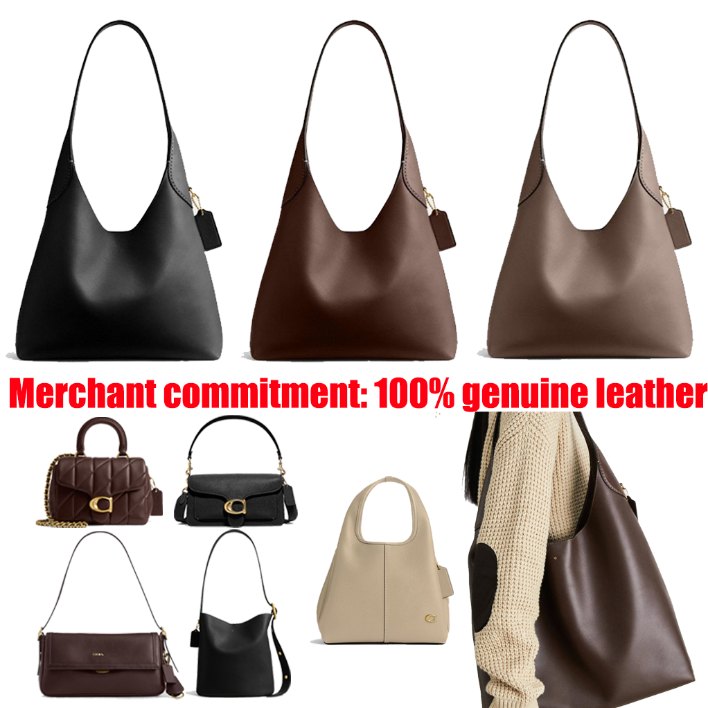 Womens genuine leather large capacity tote bag Brooklyn 23 28 39 Designer bags YN bag Luxury handbag single Shoulder bag fashion Underarm travel bag minimalist style