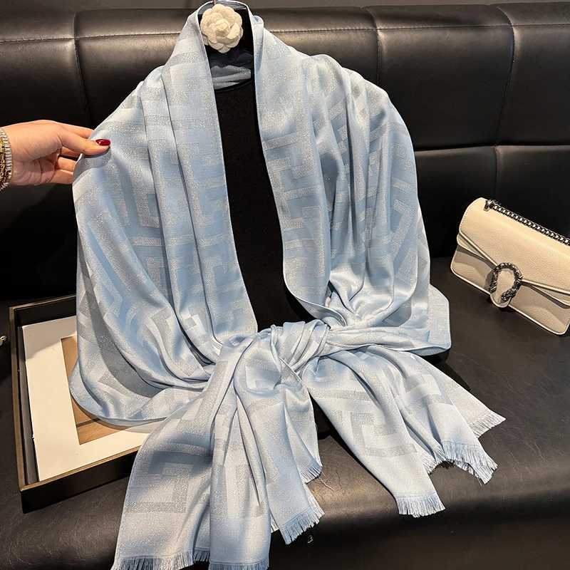 2025 New Design Brand Spring Women Scarf Fashion Geometry Print Hijabs Scarves For Ladies Shawls And Wraps Pashmina Stoles Y251211