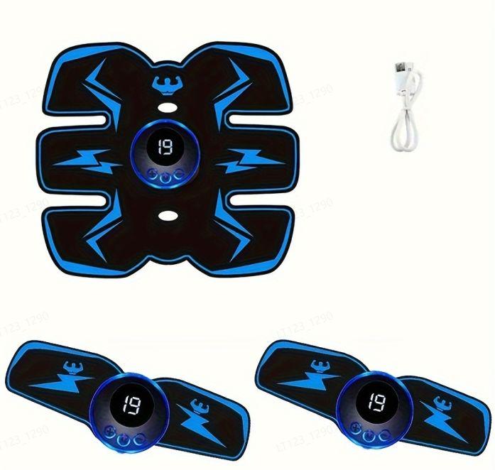 EMS Abdominal Trainer Portable Muscle Trainer with 10 Modes and 20 Levels of Intensity, Suitable for Men and Women, Ideal for Home Fitness Enthusiasts