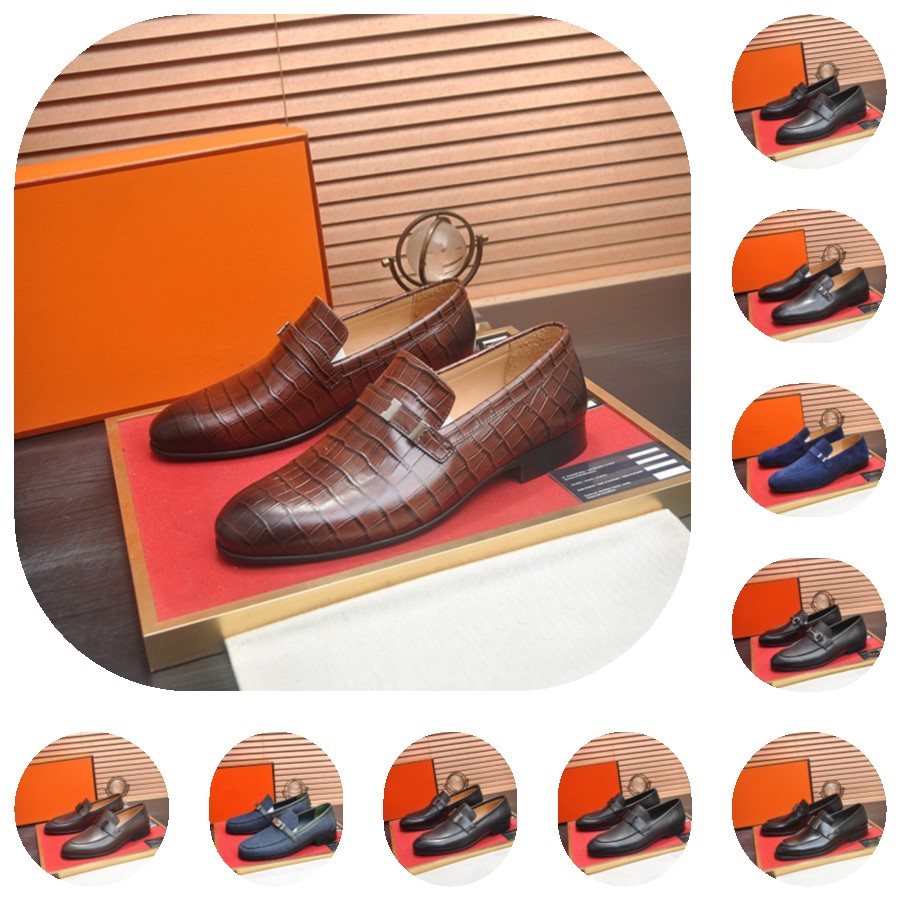 69MODEL 2023 Genuine Leather luxurious Mens Moccasins Shoes Designer Men Loafers Handmade Formal Slip on Male Boat Dress Shoes des chaussures11