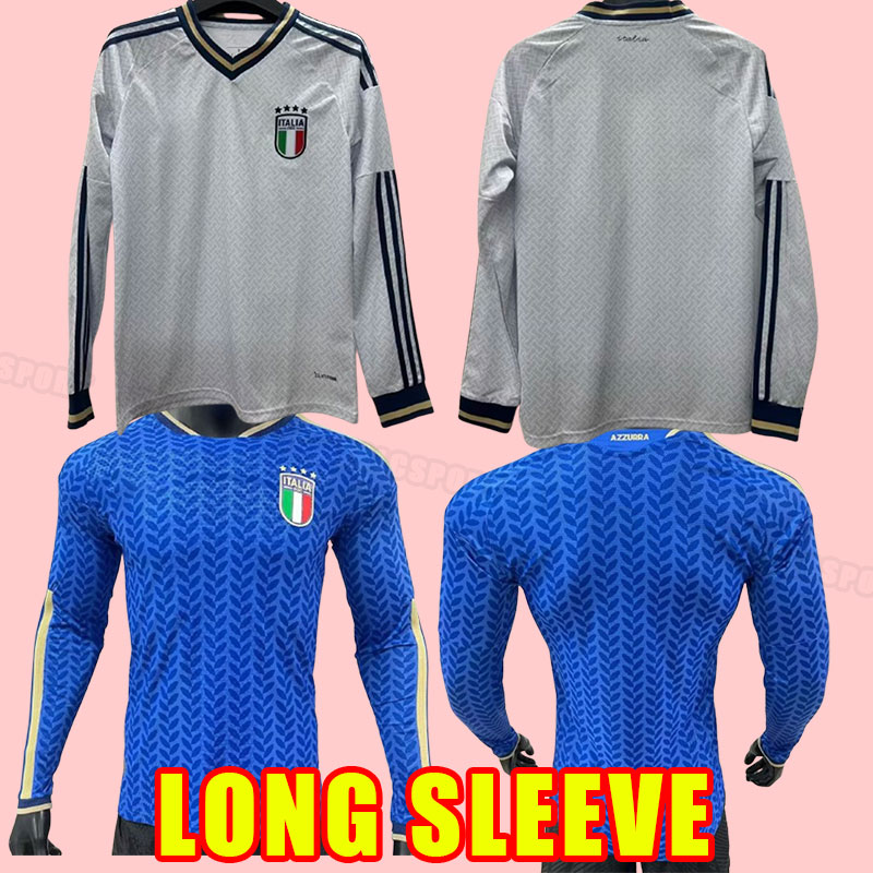 Long sleeve BONUCCI Soccer Jerseys JORGINHO INSIGNE VERRATTI HIESA BARELLA SPINAZZOLA CHIELLINI Italy 2026 2027 football shirt home away fans player version men