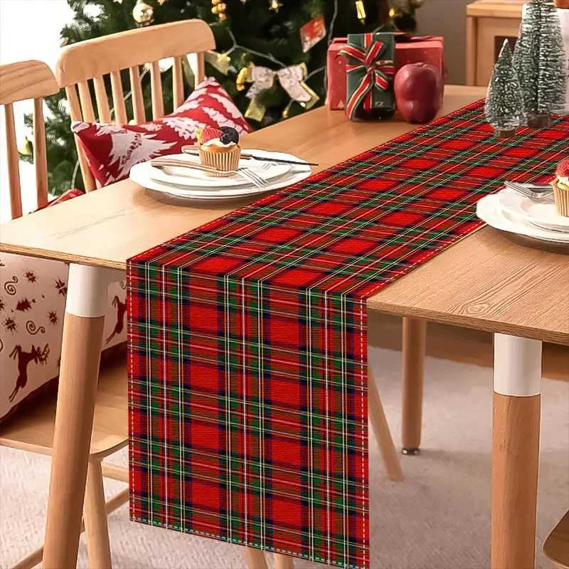 Christmas Table Runner - Minimst Style with Pine Tree Pattern Smooth Texture High-Quty Polyester Perfect for Holiday De H251211