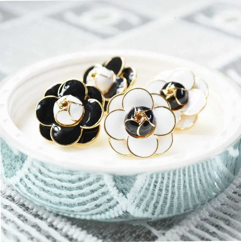 ladies simple black white lia earrings wens enamel wer earrings Y251210