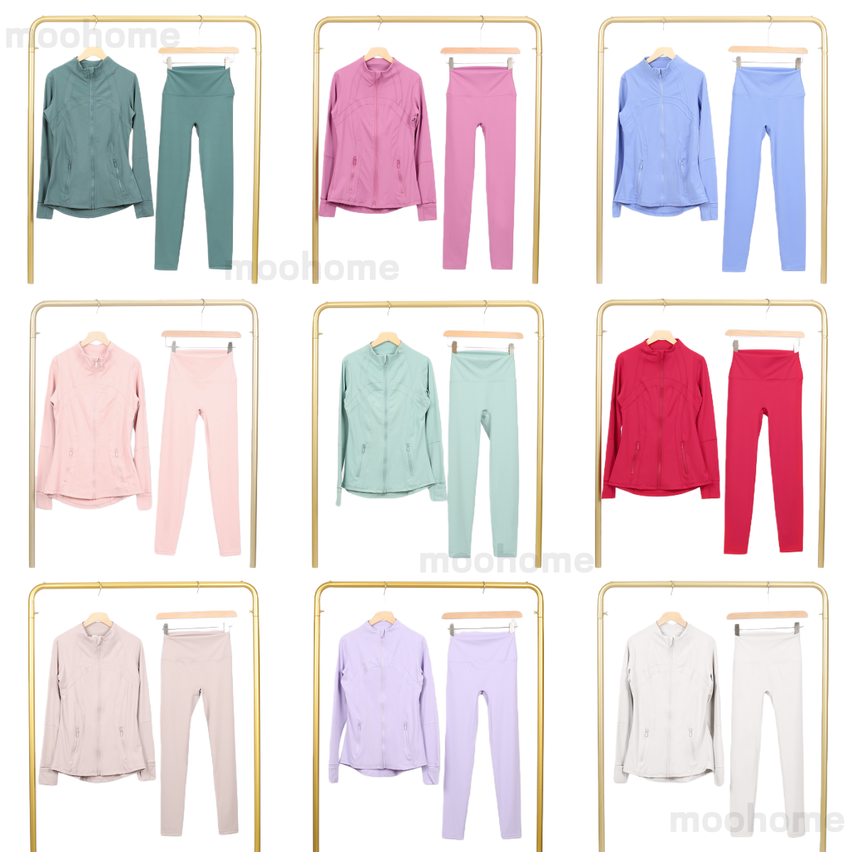 Women's Yoga Jacket Set Cropped Jacket Sets Zip-Up Coat Shorts Leggings Flared Pants Women's Gym & Outdoor Suits Tracksuits