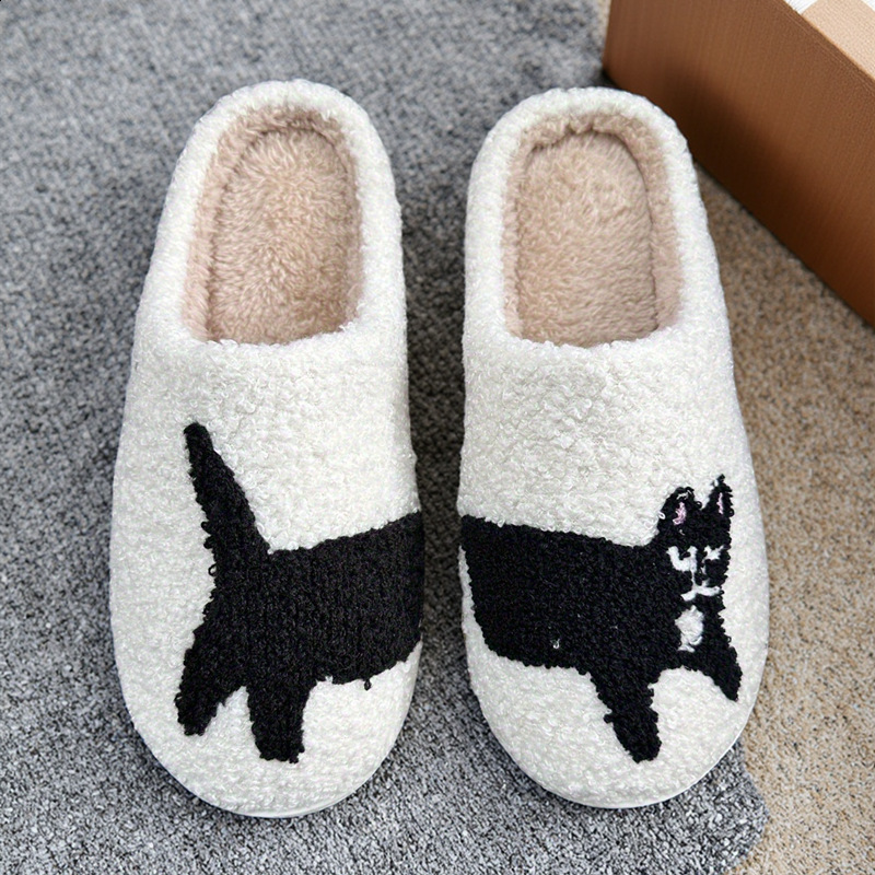 Xmas Dachshund Plush Slippers Fuzzy Dog Slippers Comfortable Closed Toe Slippers Cute Soft Furry Slipper Anti Slip for Men Women 251129