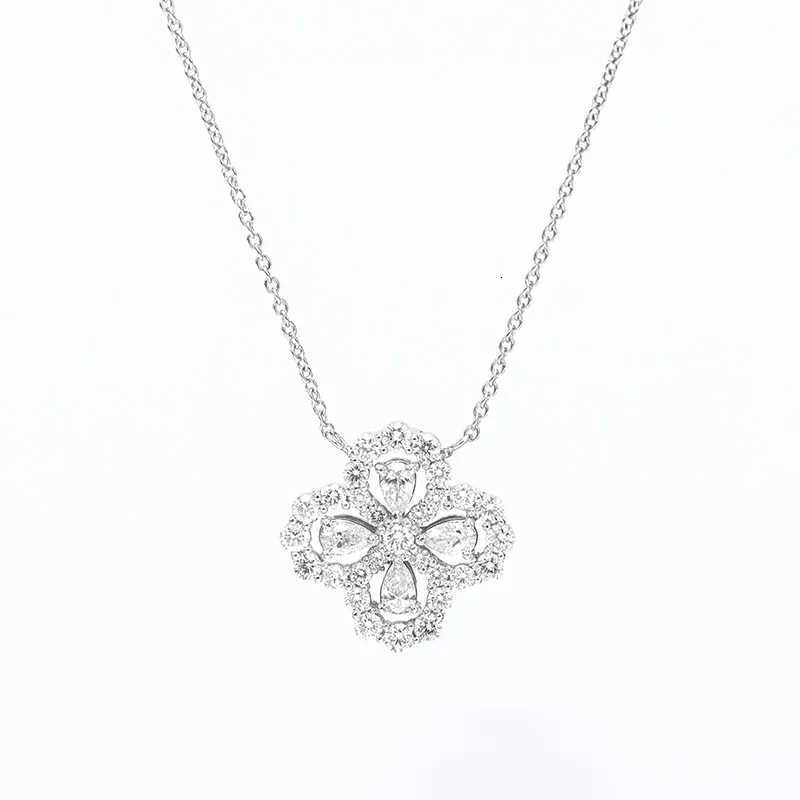 New Water Drop Silver Plate Necklace C r Design Zircon Clavicle Chain Female Bride Jewelry Gift Ladies Necklace M251211
