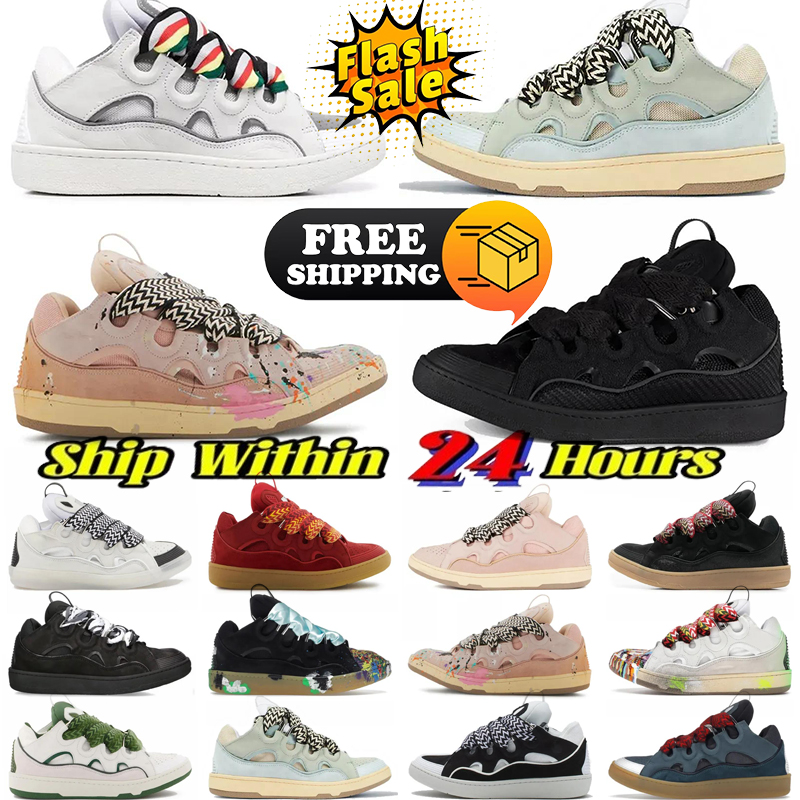 Designer Casual Shoes For Men Women Leather Curb Sneakers Luxury Paris Embossed Trainer Nappa Calfskin Platform Sneaker Outdoor Mens Trainers