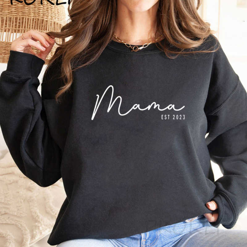 Independent website women's fleece pullover with round neck, plain slogan print long-sleeved pullover topT251112