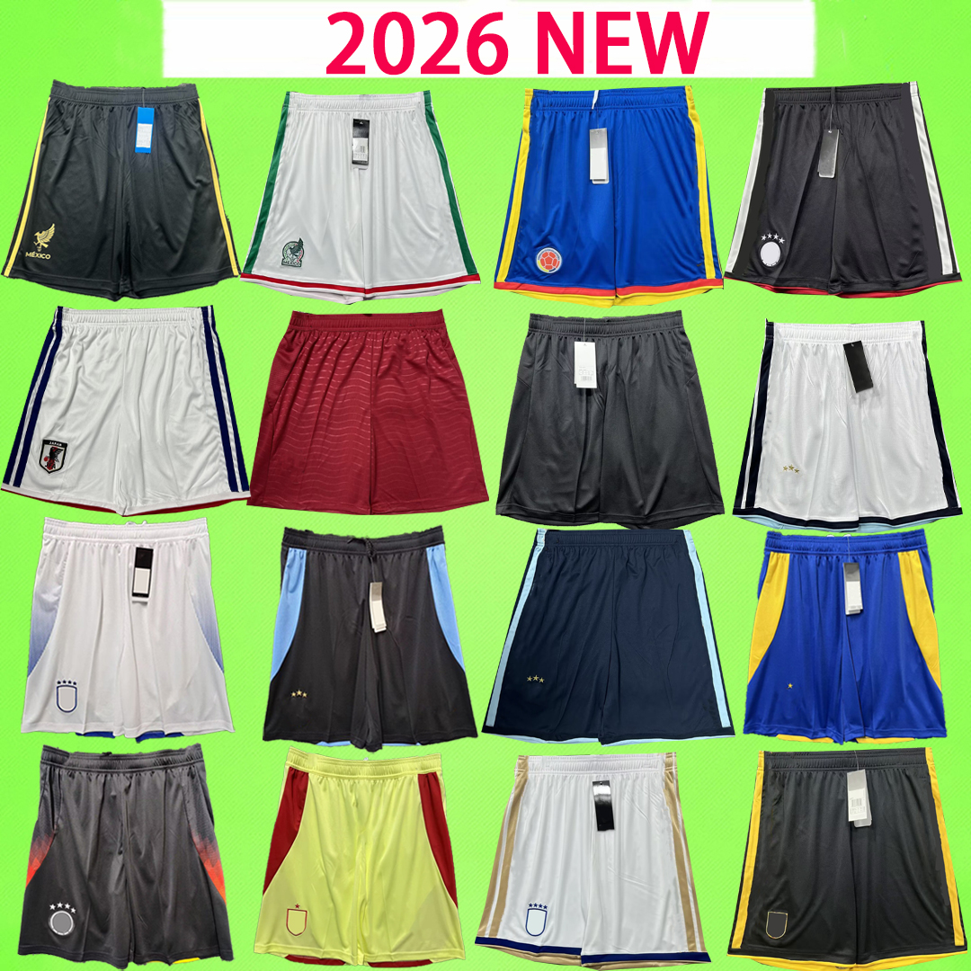Men 2026 Argentinas Soccer shorts Fans player version MESSIS Germanys football pants Spains japan Mexico Ronaldo Brasil Netherlands Korea Colombia Canada Croatia