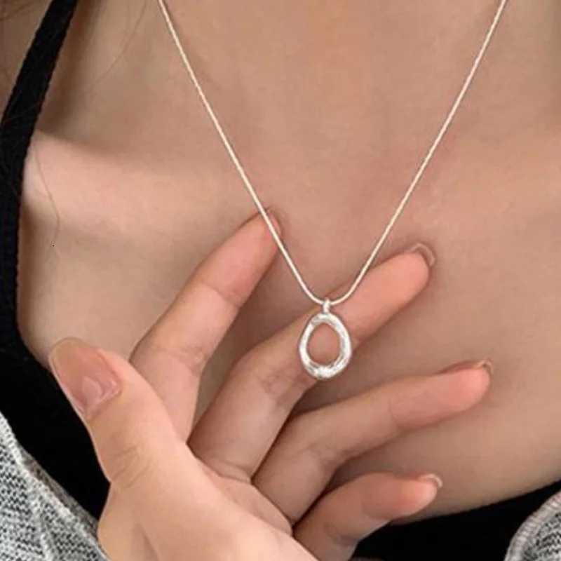 Simple Fashion Irregular Water droplet Oval Pendant Necklace for Women Trendy Clavicle Choker Friendship Jewelry Accessories M251211