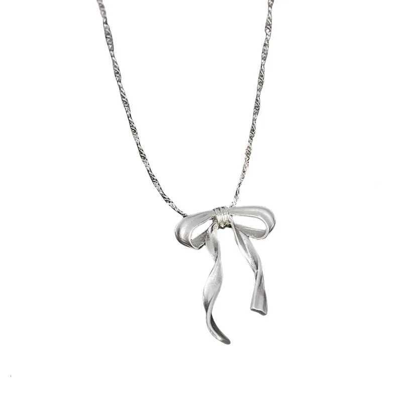 Exquisite Clavicle Chain Elegant Scrub Bow Pendant Necklace For Women Girls Temperament Collar Chain Korean Student M251211