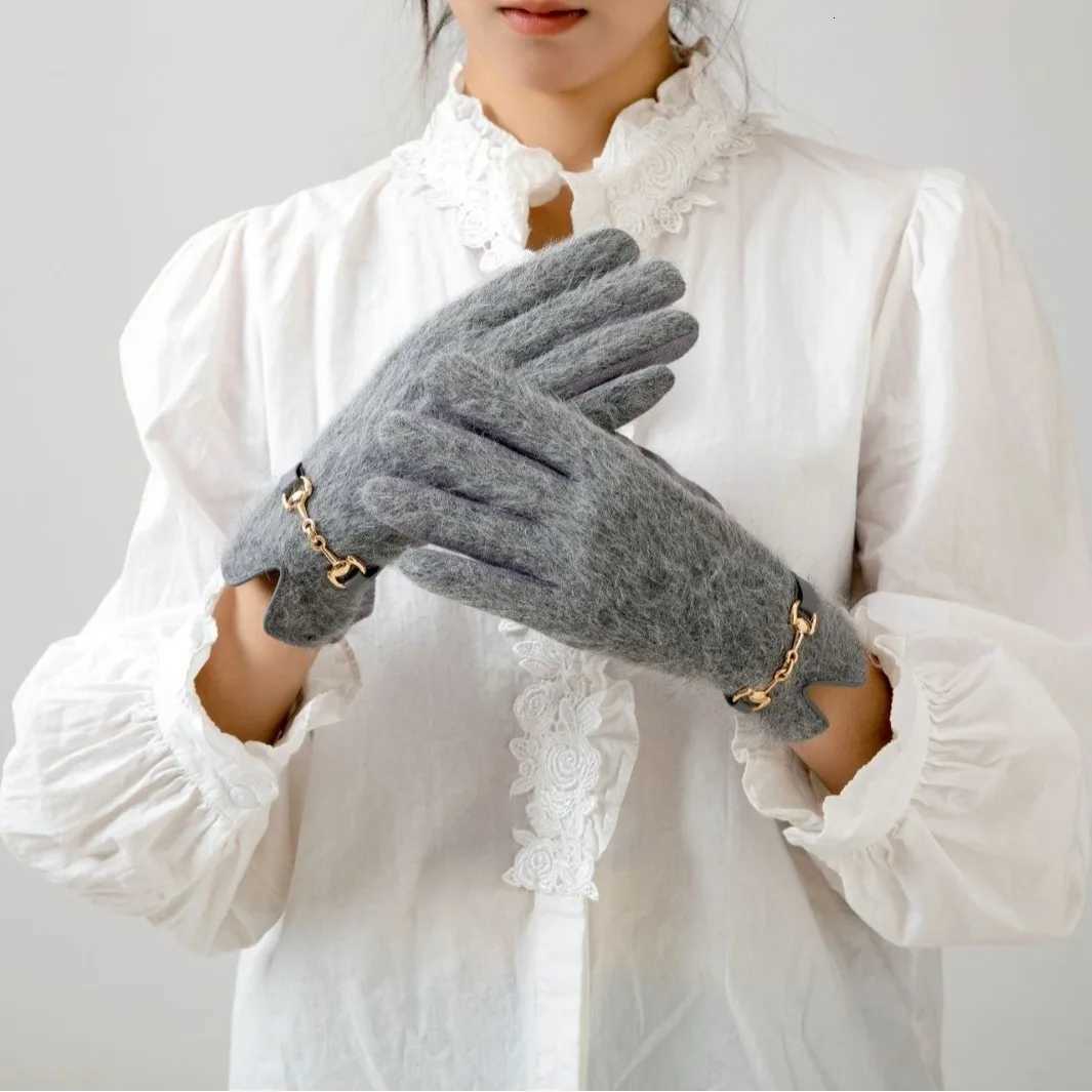 Rabbit fur winter warm gs - wens thicke riding fur-cuff cold-proof outdoor windproof touchscreen gs Y251210