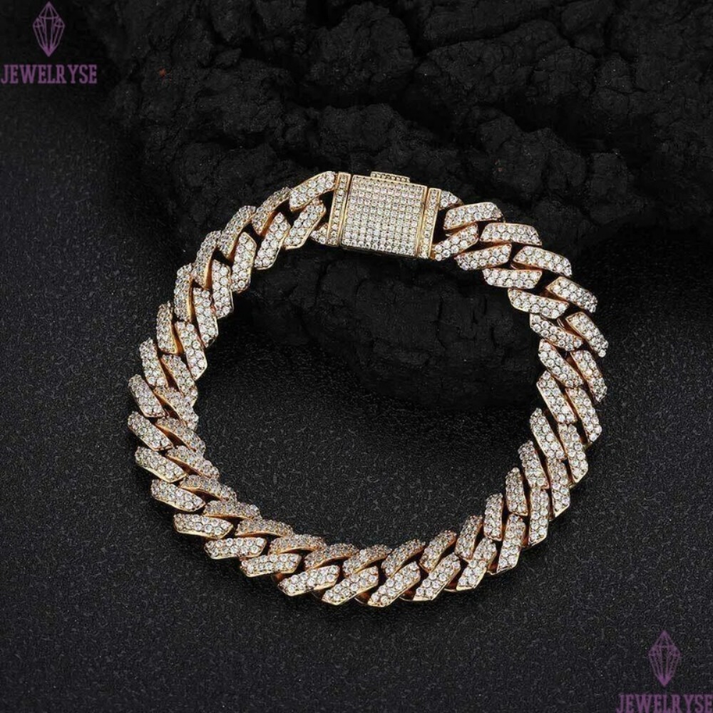 necklace moissanite chain KIBO Hip Hop Jewelry desiger fashion bracelets Sier VVS baguette diamond cuban chain bracelet men and women gift