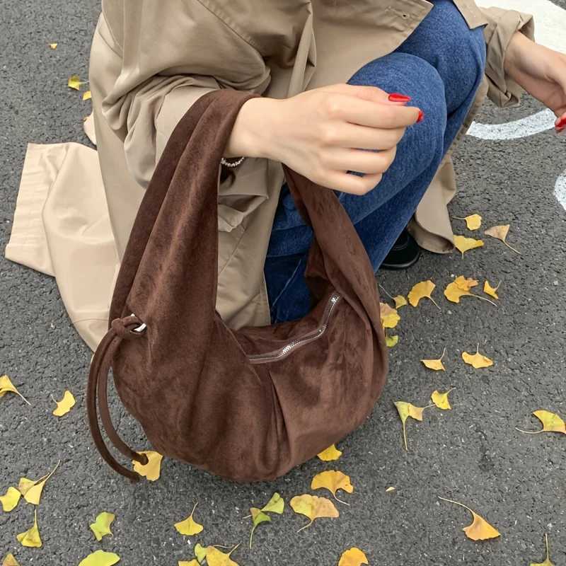 Suede Leopard Print Saddle Bag for Wen Trendy Autumn and Winter Fi Underarm Bag Large Capacity Handbag Y251211