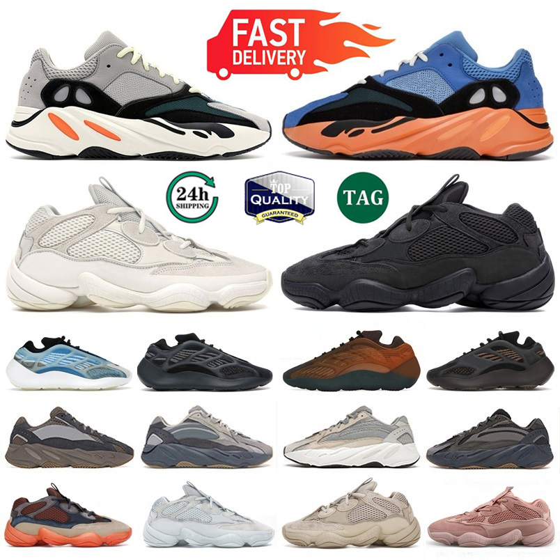 Designer 700 700s 500 500s Shoes Utility Black Granite Bone White Cream Enflame Salt Brown Clay Taupe Light Men Women Trainers Outdoor Sports Platform Sneakers 36-45