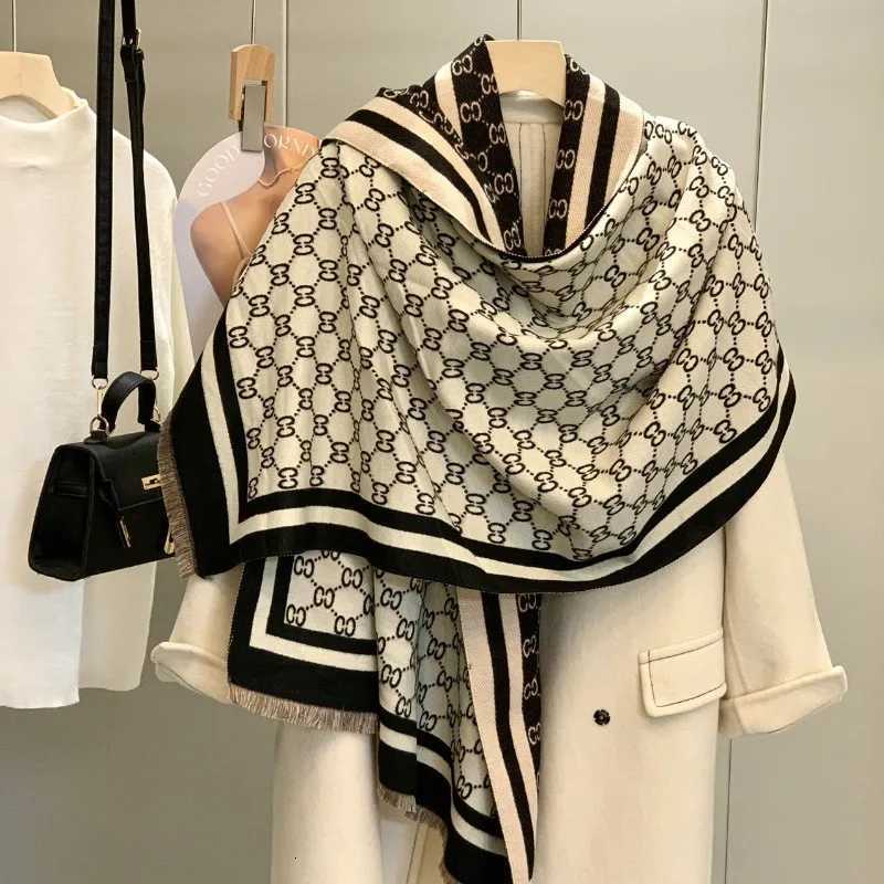 Korean version of the new autumn and winter light luxury style versatile temperament scarf paired with a warm shawl for women Y251211
