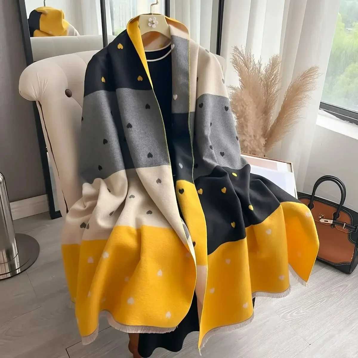 Winter Warmer Thickened Scarf For Women Elegant Tassel Pashmina Shawl Faux Cashmere Warps Autumn Luxury Blanket For Daily Wear Y251211