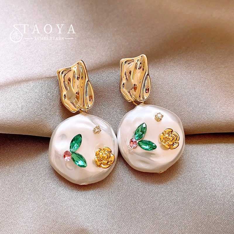 Monet Garden Imitates Baroque Pearl Earring Design With Unusual Temperament Jewelry For Wen and Girls Light Luxury Accories Y251210
