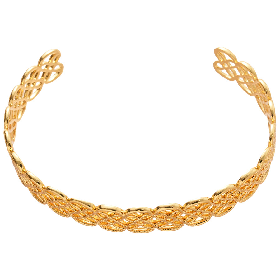 European and American Floral Hollow Open Fashion Simple Metal Temperament Bracelet Unique Niche Design Sense Jewelry for Women - view 9