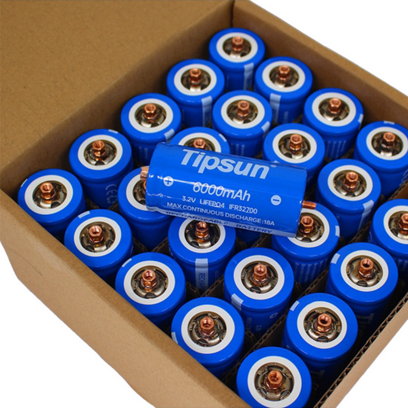 Lifepo4 32700 Rechargeable Battery 6000 Mah 3.2v 32650 With Screw 3C Cylindrical Battery Cell for Solar Lamp