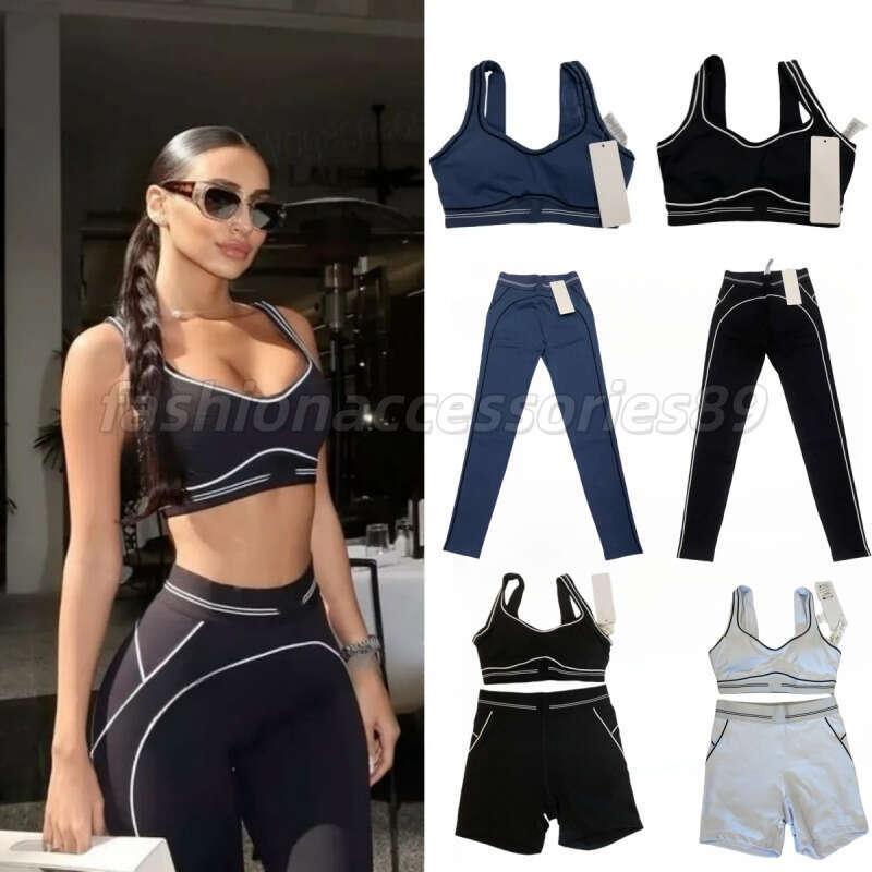5A Top Yoga Set Heart Throb Bra Leggings Yoga Women Sets Gym Short Sports yoga pants Outfit Pants Shaping Waist Fitness Jogging Sportswear Running Free shipping