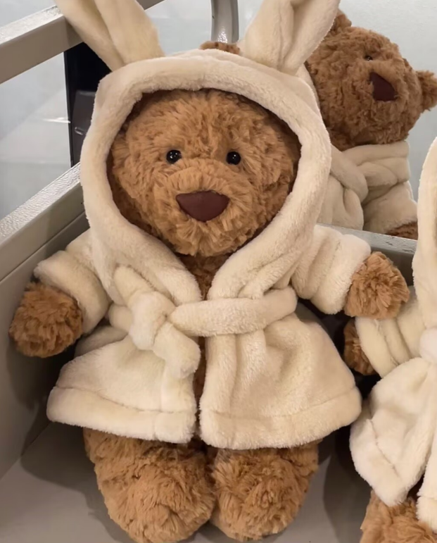 2026 Dolls Jelly cat Plush Children's plush 2 toys Bathrobe Outfit Stuffed Toy Bartholomew Bear 'Bumblebee' Soothing the Doll Gifts