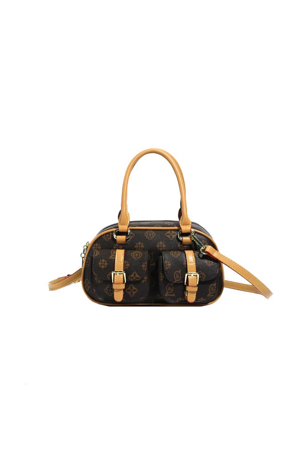 2025 Vintage Mogram Bost Bag for Wen low Shoder Purse Adjustable Crossbody Strap with Top Handle Fall Winter Work Bag Y251211