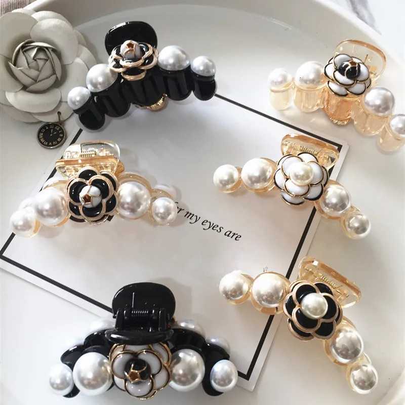 Elegant lia Pearl Hair Cls Clips Hairgrips For Wen 2025 Rose wer Rhinestone Acrylic Hair Accories Clamp Wholes Y251210