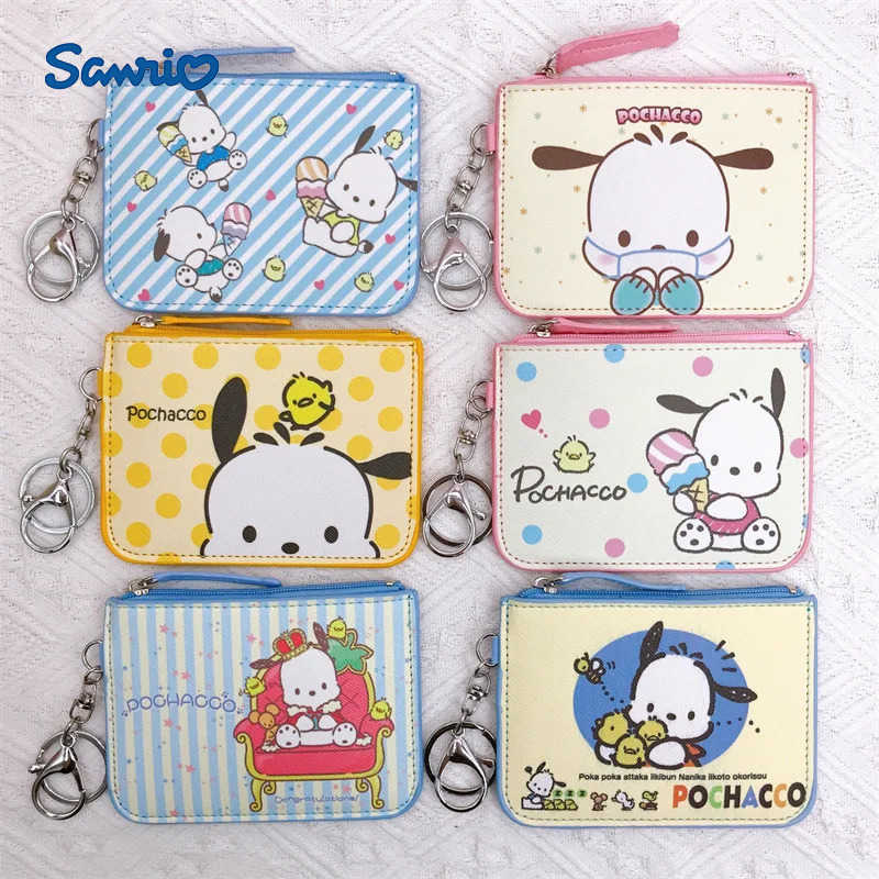 Sanrio Hello Kitty Cute Wallet Coin Purses PochaccoZipper Melody Card Holder Kuromi Coin Pouch Cartoon Printed Clutch Case H251211