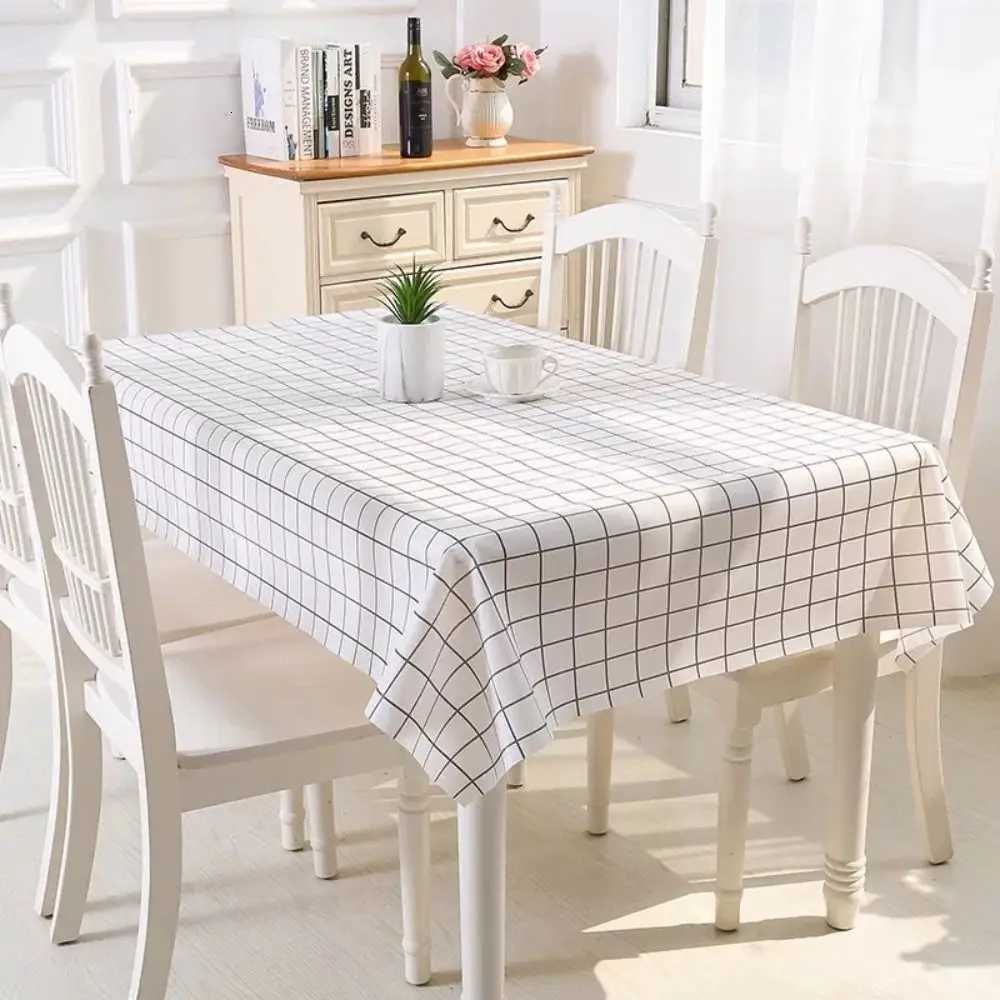 New PEVA Tablecloth Rectangula Antifouling Dining Colth Waterproof Oilproof Oilcloth Home Kitchen H251211