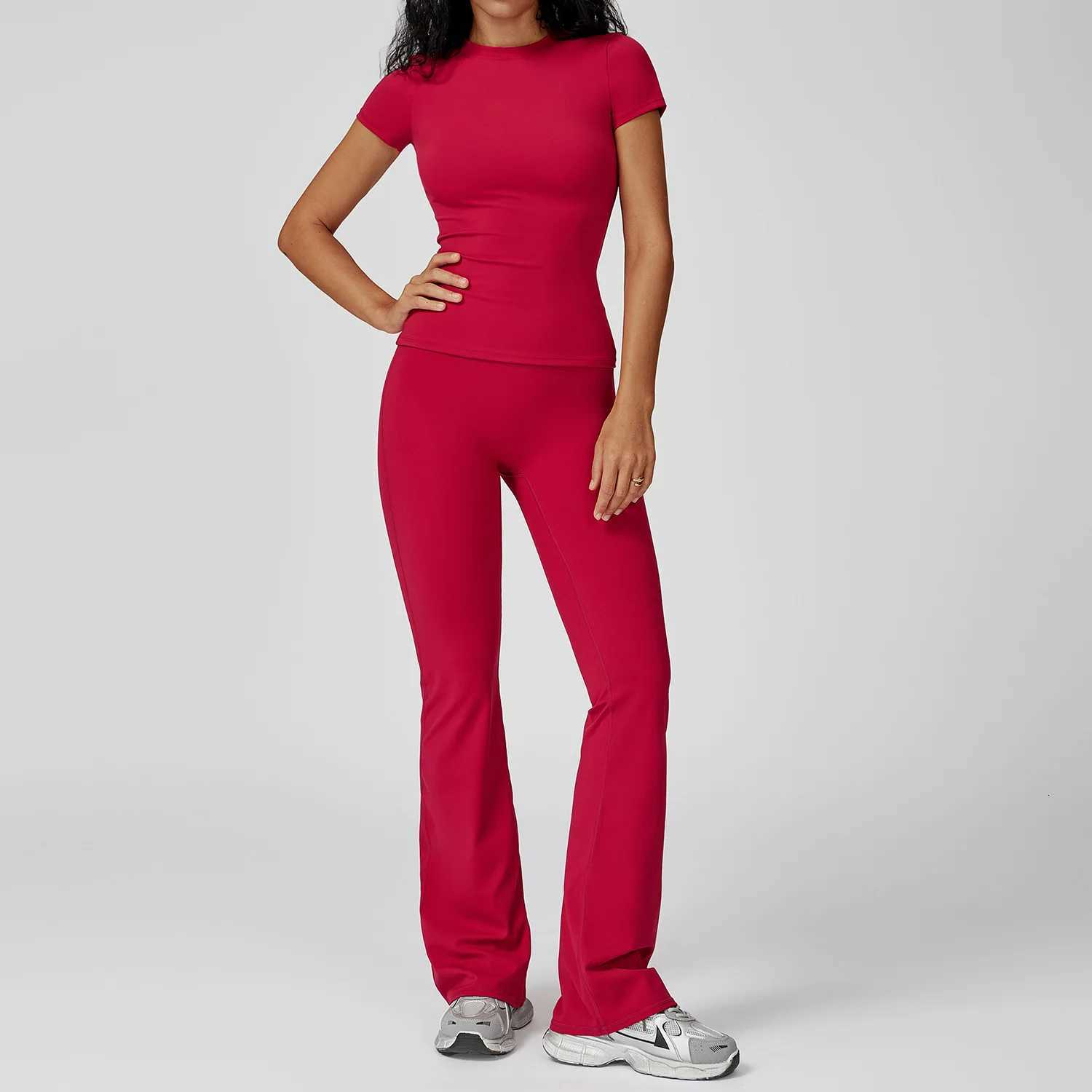 Women Yoga Set 2PCS Workout Set Sportswear Gym Clothing Fitness Long Sleeve High Waist Leggings Cycling Shorts Sports SuitsT251211