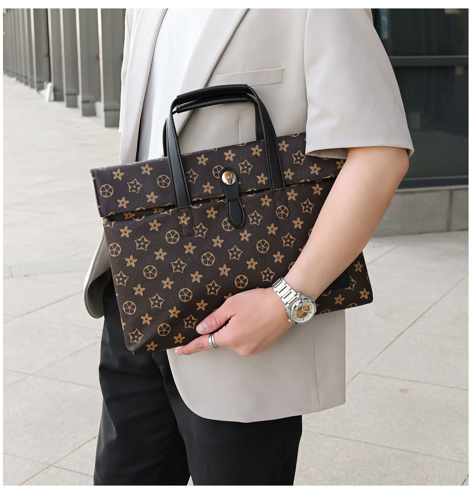 Free Shipping Men'S Bag Simple Fashionable And Lightweight 15.6-Inch Laptop Bag Large-Capacity Business Briefcase