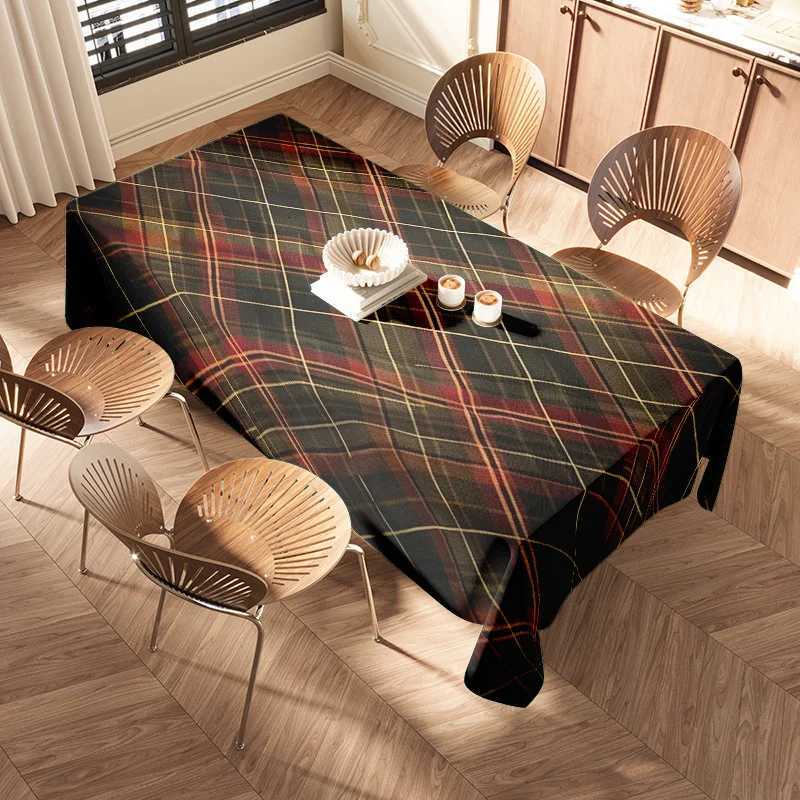 Plaid Pattern Tablecloth Modern Kitchen Dining Decoration for Home Decor H251211