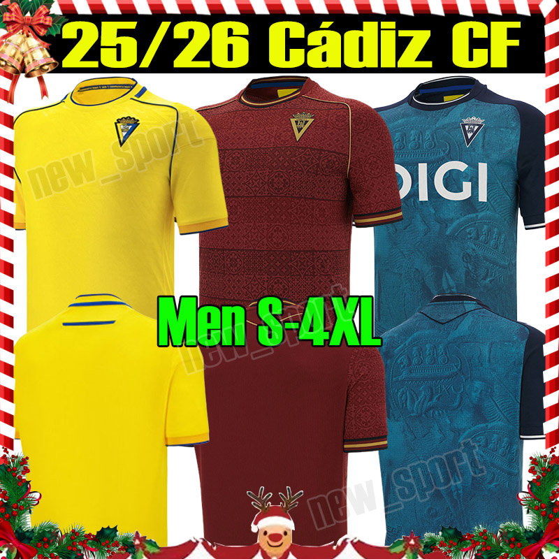 4XL 2025/26 Cadiz soccer jerseys CADIZ CF Carnaval Negredo camisetas de futbol 2024 2025 LOZANO ALEX Bodiger Juan Cala CAMISETA A LIGA new sport men kids football shirt