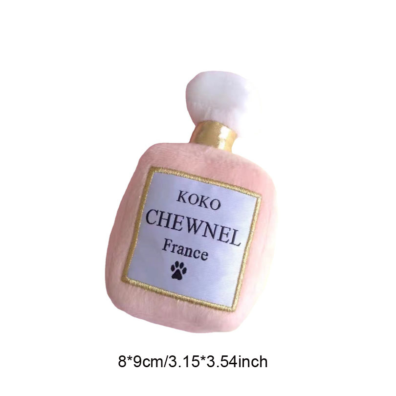 Luxury Dog Toys Designs Runway Pup Collection Unique Squeaky Parody Plush Dog Toys Fashion Accessories Dog Bones, Balls, Handbag, Dogs Christmas Gift