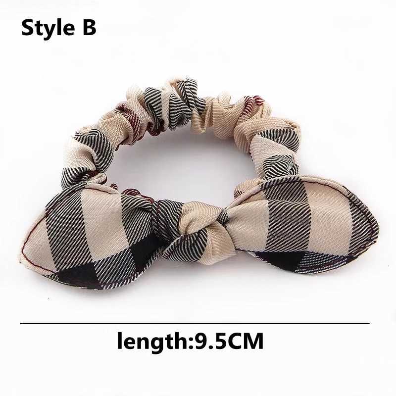 Striped Plaid Hair Band Hair Circle Knot Rabbit Ears Hair Rope Tie Hair Rope Wen dr Hairpin Hair Accories Y251210