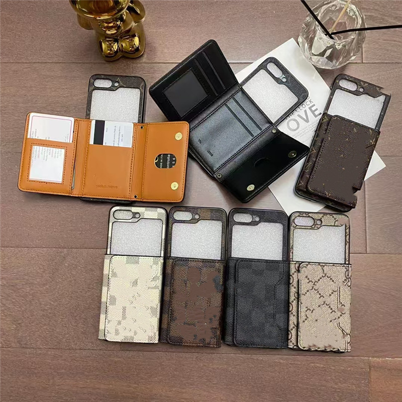 Designer Fashion Wallet Phone Cases for Samsung Galaxy Z Flip 7 6 5 Z Flip 4 3 5G Z Flod 7 6 3 4 5 Retro Flowers Lanyard Luxury Pu Leather Shockproof Protective case