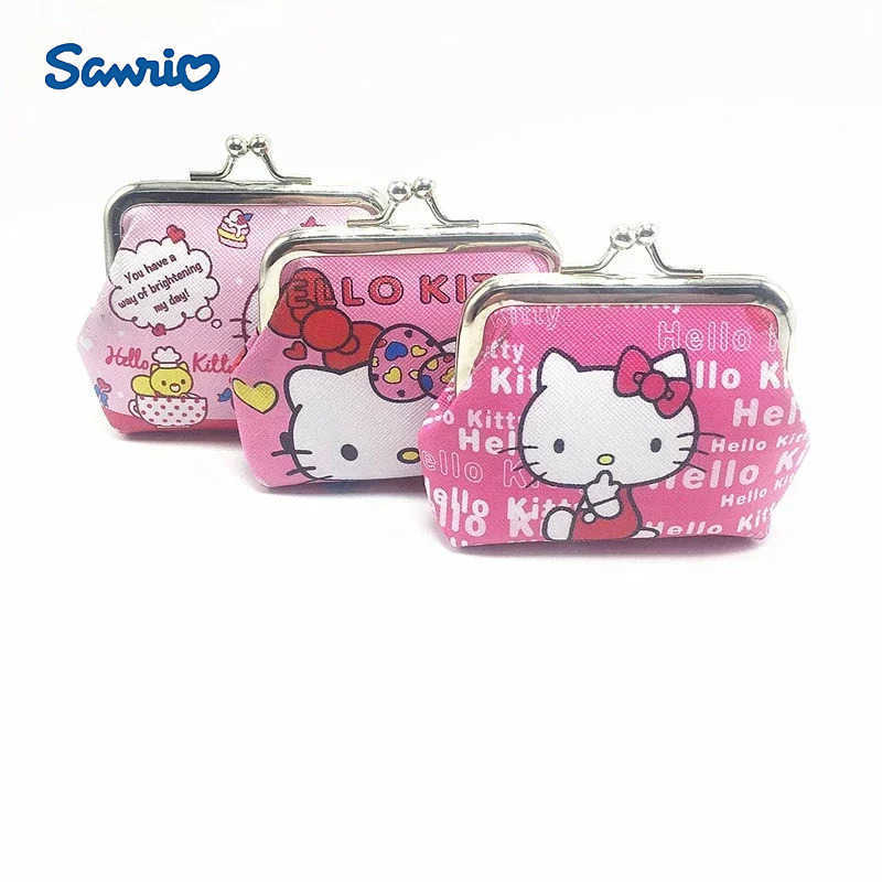 Sanrio Hello Kitty Cartoon Coin Pouch Purse Creative Small Wallet Wholesale My Melody Bags girls purse Kawaii Wallet Kid Purses H251211