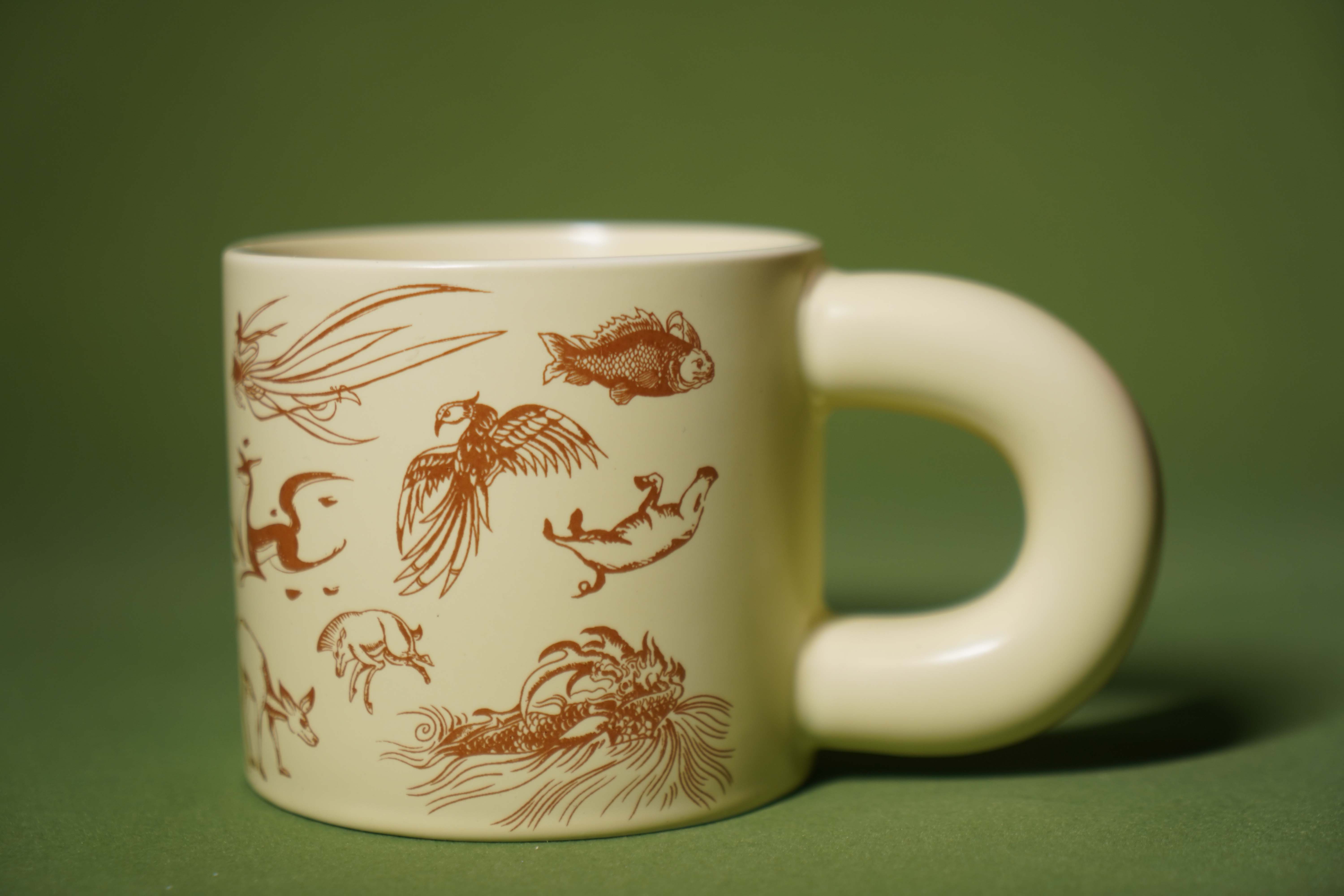 Dunhuang Seal Engraved Mug Handcrafted Ceramic Cup with Unique Art Stamp Gift Box for Daily Use & Souvenir
