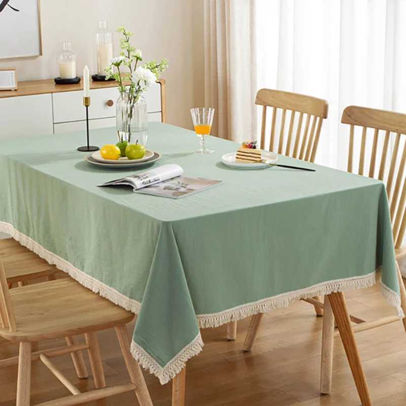 Tablecloth Cotton Fabric Table Cloth Washable for Wedding Party Dining Banquet New Year Christmas Decoration Luxuriou TableCover H251211